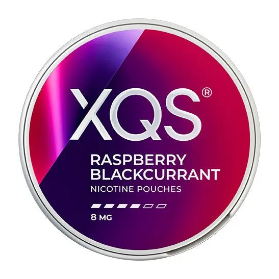 XQS Raspberry Blackcurrant Strong 8mg - Snusstugan.se