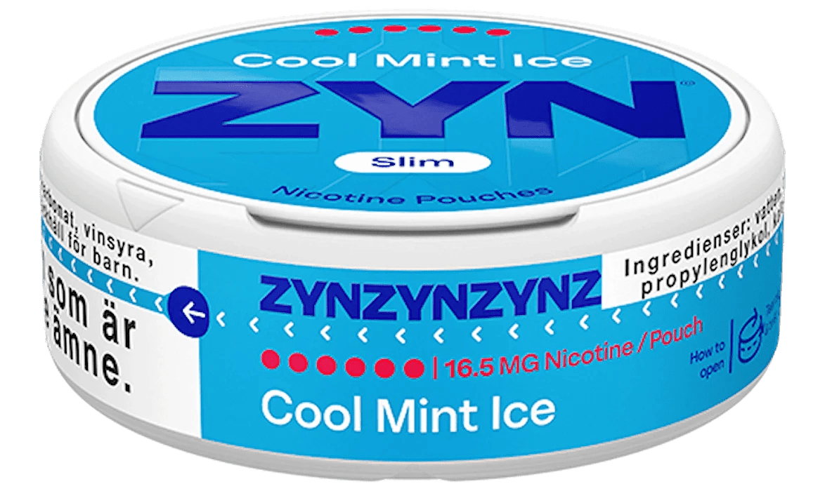 ZYN Cool Mint Ice Slim 16,5mg - Snusstugan.se