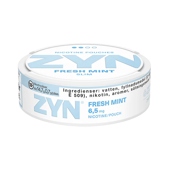 ZYN Fresh Mint Slim 6mg - Snusstugan.se